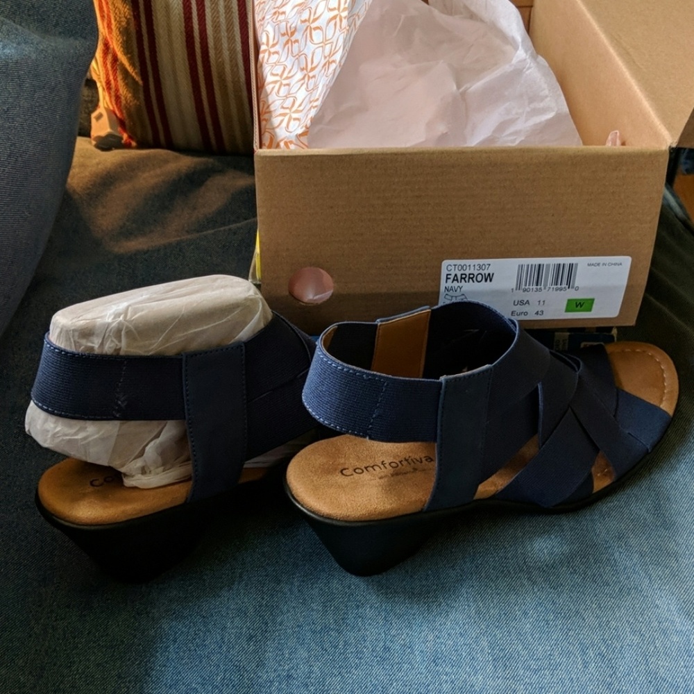 Comfortiva Farrow Sandals, Navy